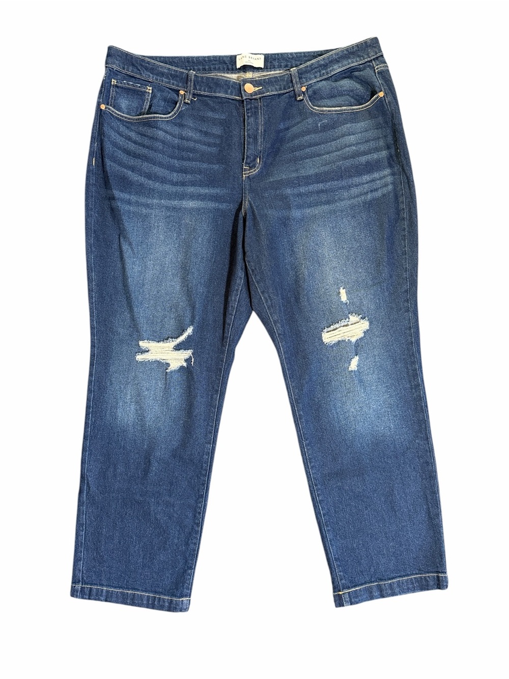Lane Bryant Signature Fit Mid-Rise Slim Straight Ankle Jeans Az 24L